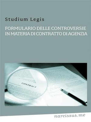cover image of Formulario delle controversie  in materia di contratto di agenzia